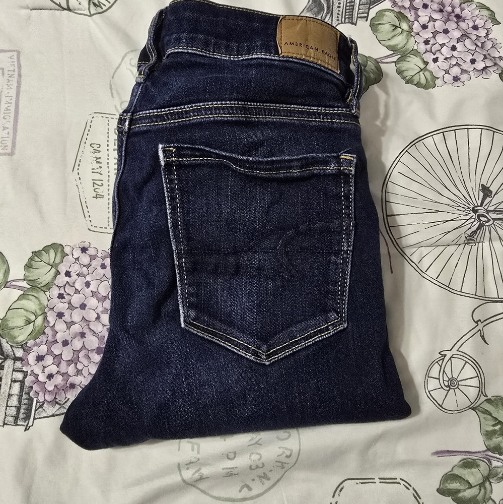 American Eagle Outfitter Navy Blue Jegging Size 2R for Womens Next Level Stretch - Picture 15 of 15